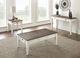 Steve Silver Co. Cayla Dark Oak End Table with Antiqued White Base-1
