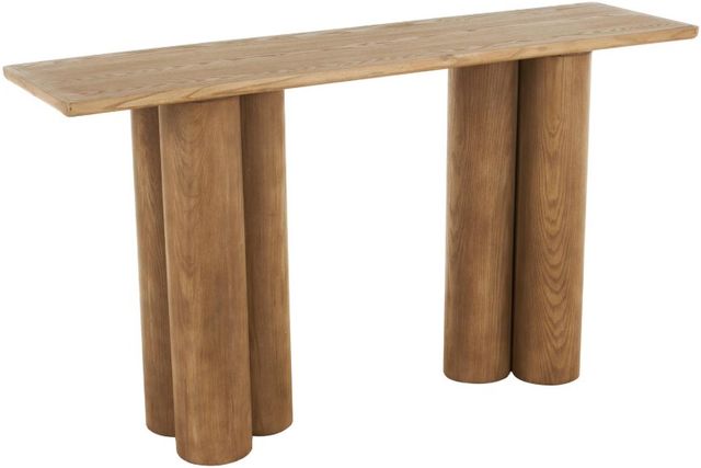 Deco Marche Brown Console Table with Pillar Legs-0