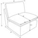 Coaster® Collins Black Modular Armless Chair-2