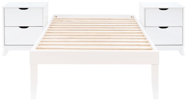 Powell® Portix 3-Piece White Twin Simple Bedroom Set-0