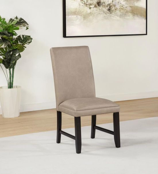 Coaster® Averill 2-Piece Tan Upholstered Dining Side Chair Set-1