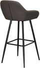 Brassex Inc. Alexis 2-Piece Black/Vintage Brown 30" Bar Stool Set-1