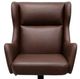 Leather Italia™ Ashton Franklin Black/Brown Office Swivel Chair-2