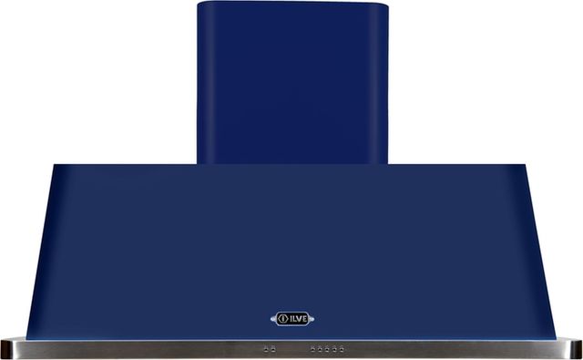 Ilve® Majestic II Series 48" Midnight Blue Wall Mounted Chimney Style Range Hood-0
