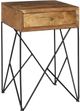 Crestview Collection Bengal Manor Light Brown Accent Table with Black Base-0