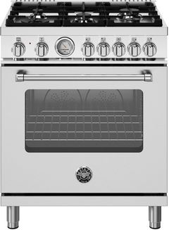 Bertazzoni Master Series 30" Fingerprint Resistant Stainless Steel Pro Style Dual Fuel Range