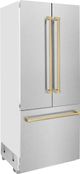 ZLINE Autograph Edition 36" 19.6 Cu. Ft. Satin Stainless Steel Built-In French Door Refrigerator-2