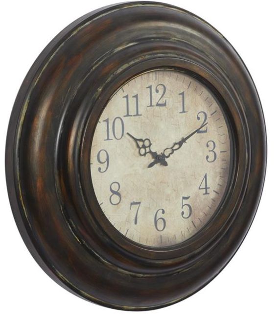 Deco Marche Brown Fluted Wall Clock-1