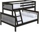 Crate Designs™ Furniture Espresso Twin XL/Queen Tall Offset Mission Bunk Bed-0