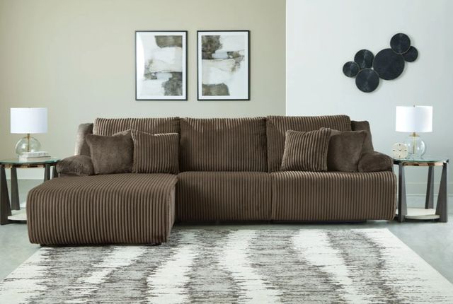 Signature Design by Ashley® Top Tier 3-Piece Chocolate Manual Reclining Left-Arm Facing Sectional and Chaise-1