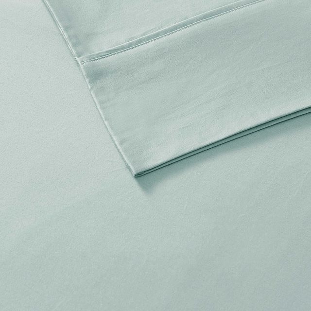 Olliix by Sleep Philosophy Seafoam King 300 Thread Count Liquid Cotton Sheet Set-1