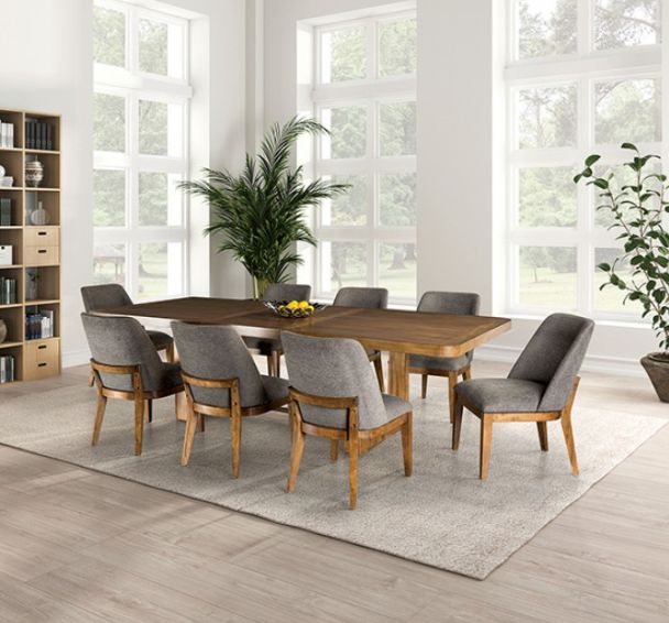 Furniture of America® Mandal 2-Piece Chestnut/Gray Side Chair-2
