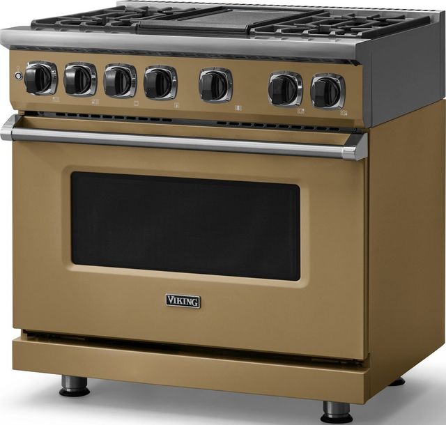 Viking® 7 Series 36" Golden Hour Pro Style Dual Fuel Range with Griddle-3