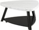 Elements International Trinity White Coffee Table with Black Base-0