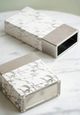 A & B Home Silver/White Ceramic Vase-3