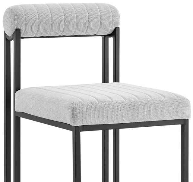 Armen Living Anastasia 2-Piece Black/Light Gray Upholstered Dining Side Chair Set-4