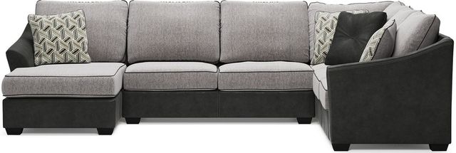 Signature Design by Ashley® Bilgray 3-Piece Pewter Left-Arm Facing Sofa Sectional and Chaise-1