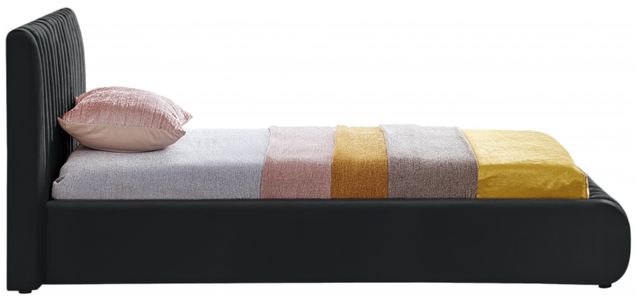 Meridian Furniture Nico Black Velvet Twin Upholstered Panel Bed-2