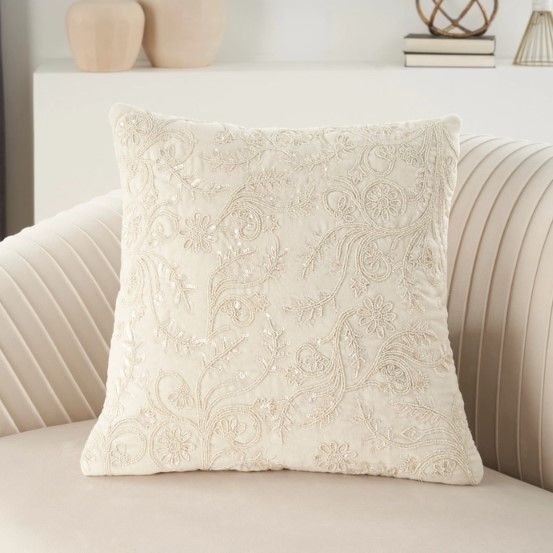 Nourison Home™ Sofia Ivory 20" Throw Pillow-2
