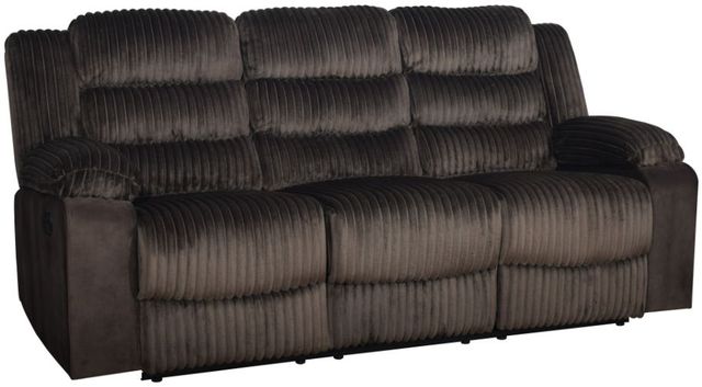 New Classic® Home Furnishings Willow Brown Manual Dual Reclining Sofa-0
