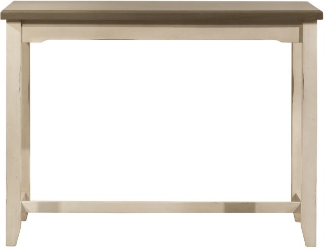 HH2 Home Clarion White Counter Height Side Table with Distressed Gray Top-1