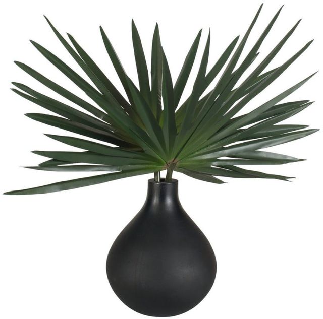 Uttermost® Axis Palm Green/Matte Black Accent and Vase-2