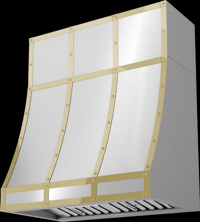 Zephyr Forte 36" x 12" Polished Gold Duct Cover Banding Kit-2