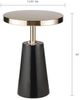 Olliix by Madison Park Gold Sophia Round Pedestal Accent Side Table with Black Metal Base-4