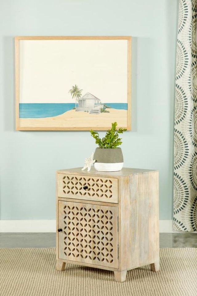 Coaster® August White Washed Accent Cabinet-1