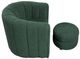 Homelegance® Delaney 2-Piece Green Swivel Accent Chair with Ottoman Set-3