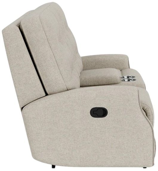 Flexsteel® Devon Driftwood Reclining Loveseat with Console-2