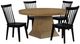 Steve Silver Co. Vaughn 5-Piece Black/Driftwood Dining Table Set-0