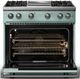 Viking® 5 Series 36" Splash Pro Style Gas (NG) Range with Polished Chrome Trim-1