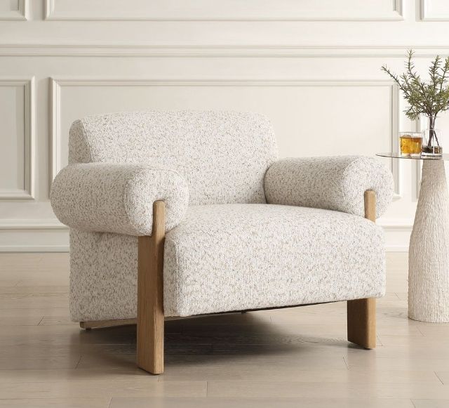 Uttermost® Juncture Ivory Upholstered Accent Chair-1