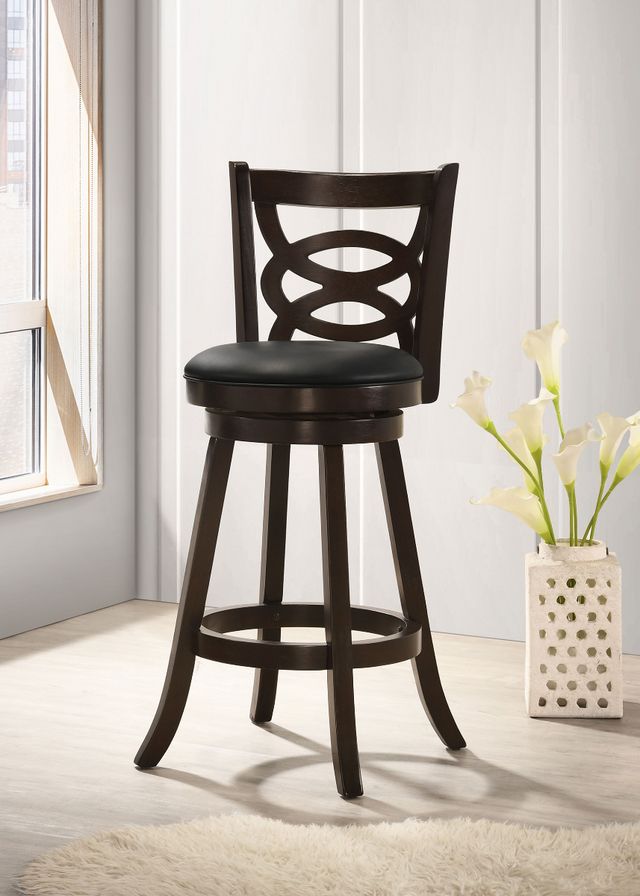 Coaster® Calecita 2-PIece Cappuccino Swivel Bar Stools-9