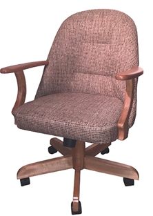 Allwood Furniture Group #140A Tilt/Swivel Wood Arms Caster Chair-0