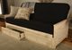 Kodiak Furniture Lexington Canton Black/Weathered White Full Storage Futon with Mattress -1