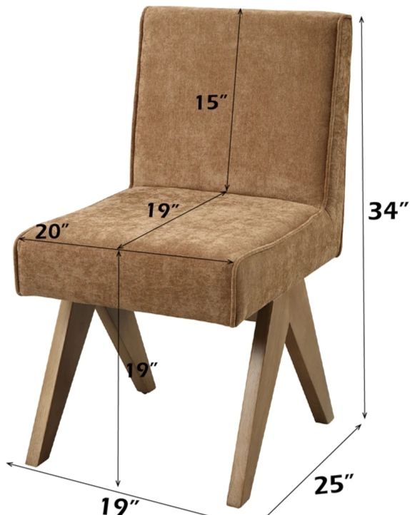 ACME Furniture Zoey 2-Piece Chocolate/Oak Side Chair Set-2