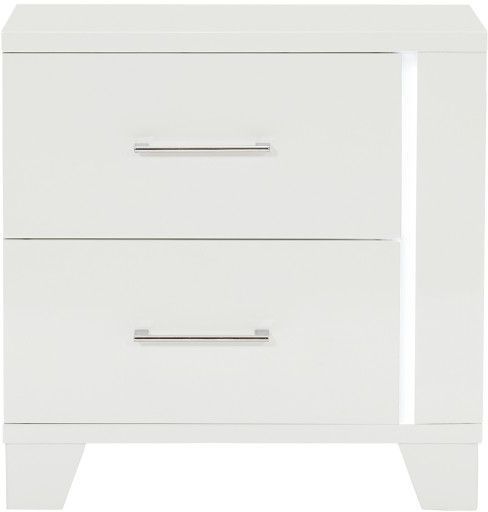 Mazin Furniture Kerren White Nightstand-0