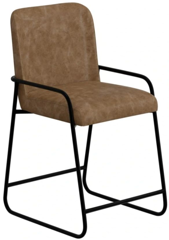 International Furniture Direct Seating Black/Cognac Bar Stool-0
