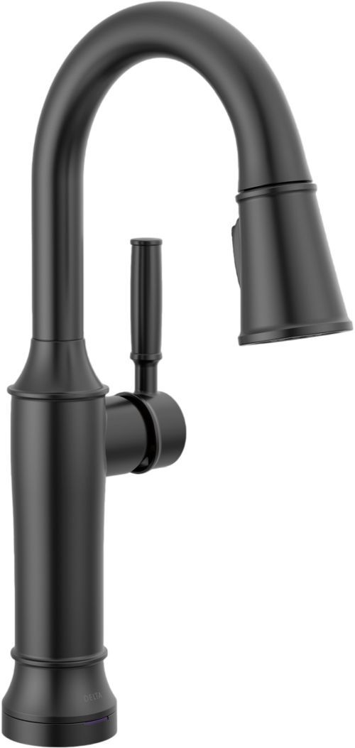 Delta Renaldi® Matte Black Touch2O® Technology  Bar/Prep Faucet with Touchless Technology-0