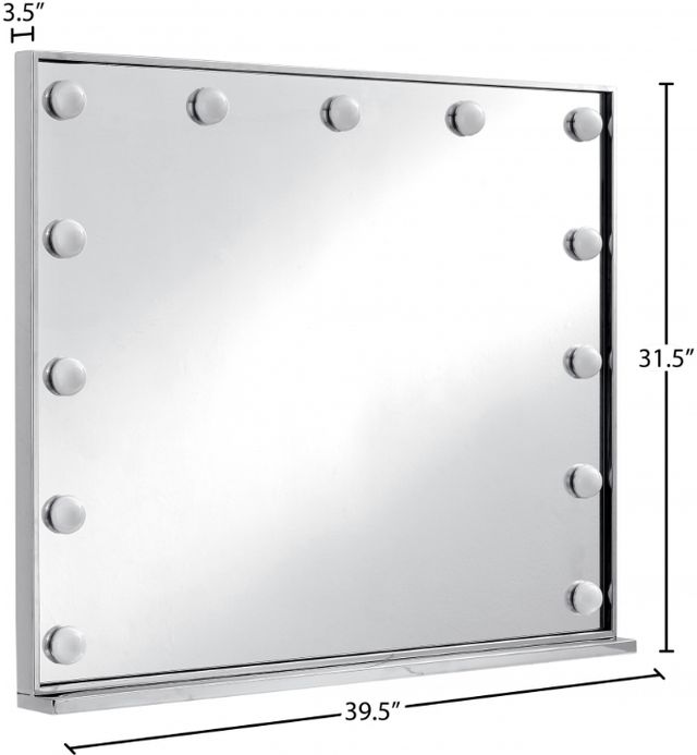 Meridian Furniture Hollywood Chrome Mirror-2
