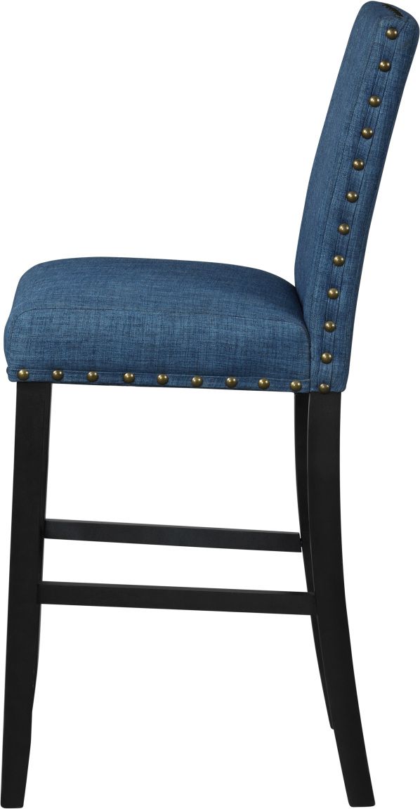 New Classic® Home Furnishings Crispin 2-Piece Marine Blue Bar Chair Set-2