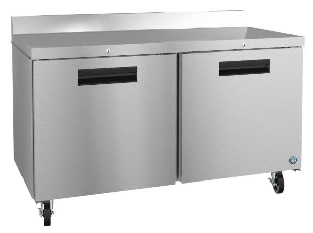 Hoshizaki Steelheart® 60" 17.6 Cu. Ft. Stainless Steel Two Section Worktop Refrigerator with Lock-2