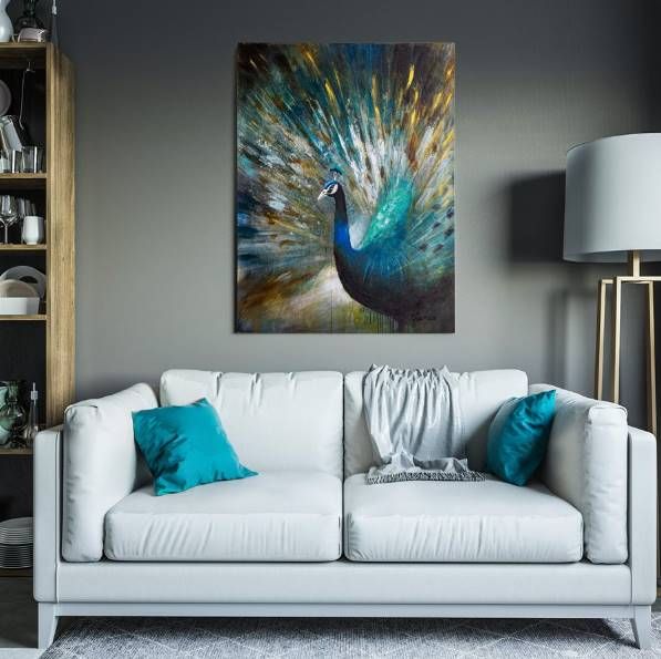 YHD Peacock Prowess Wall Art-1