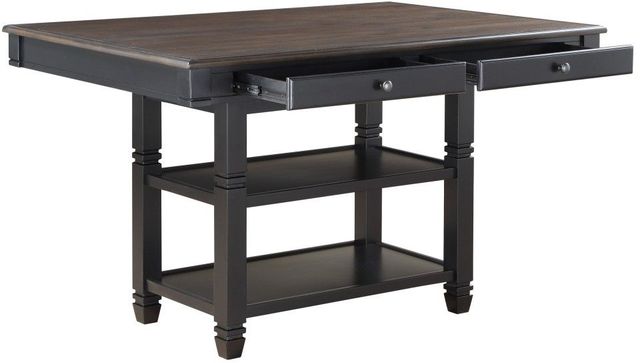 Mazin Furniture Baywater Black Counter Height Dining Table with Natural Tabletop -2
