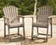 Signature Design by Ashley® Sandy Dune 2-Piece Medium Brown Aluminum/Plastic Outdoor Bar Stool-1