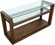 Magnussen Home® Sebastian Cinnamon Rectangular Sofa Table with Glass Top-0