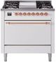 Ilve® Nostalgie II Series 36" White Pro Style Dual Fuel Range-0