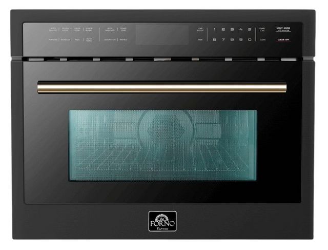 FORNO® Oliena 1.6 Cu. Ft. Black Electric Speed Wall Oven